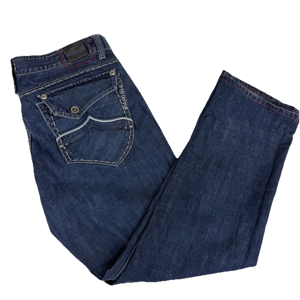 Parish Nation Men's Baggy Wide Leg Jeans Tag Sz 40 Fit 38x33  Hip Hop Grunge Y2K